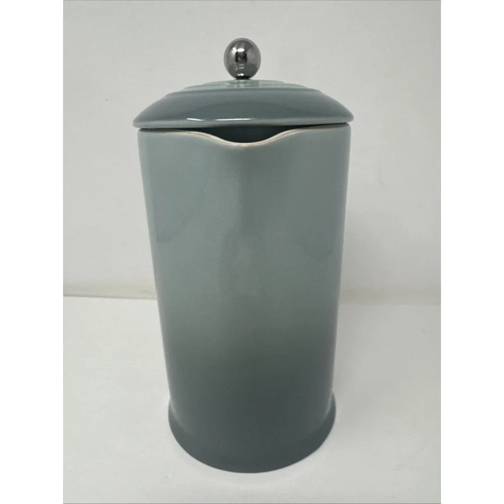 Le Creuset French Press Coffee Sea Salt 34 oz Stoneware Glazed Dishwasher Safe